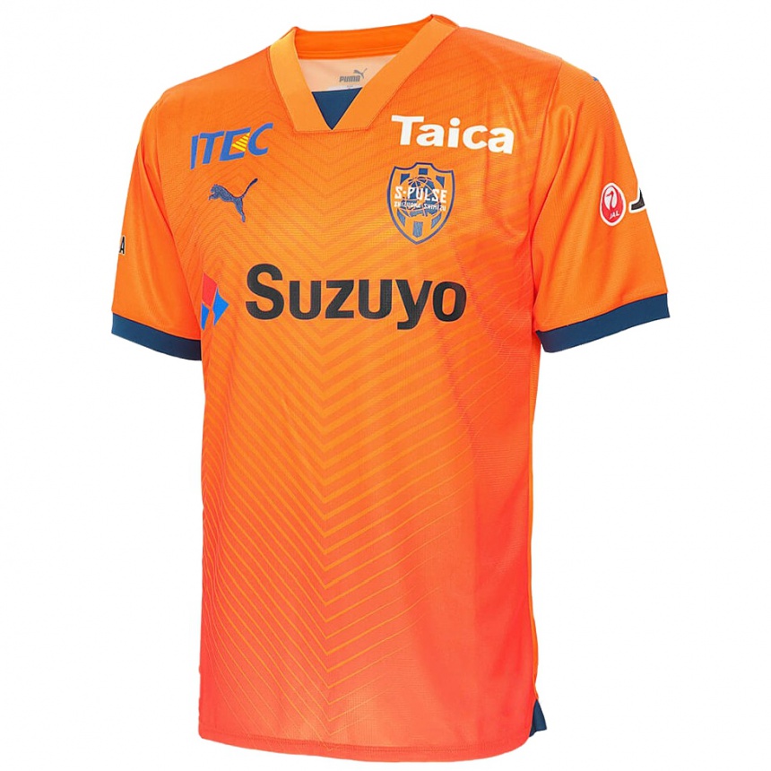 Gyermek Labdarúgás Riku Gunji #27 Orange Blue Hazai Jersey 2024/25 Mez Póló Ing