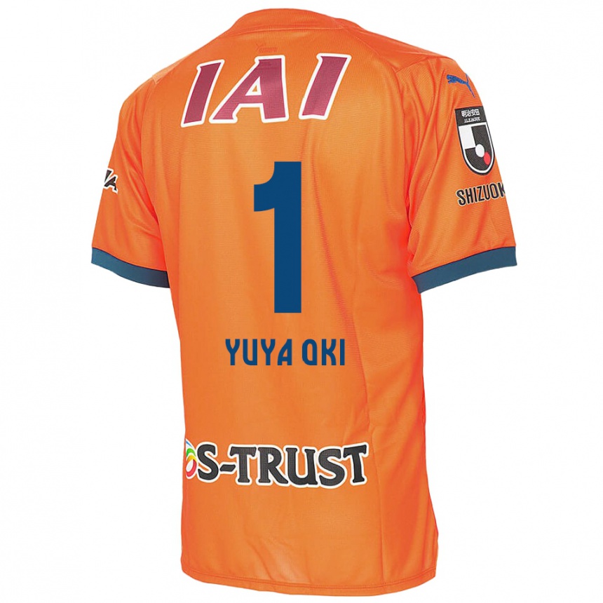 Gyermek Labdarúgás Yuya Oki #1 Orange Blue Hazai Jersey 2024/25 Mez Póló Ing