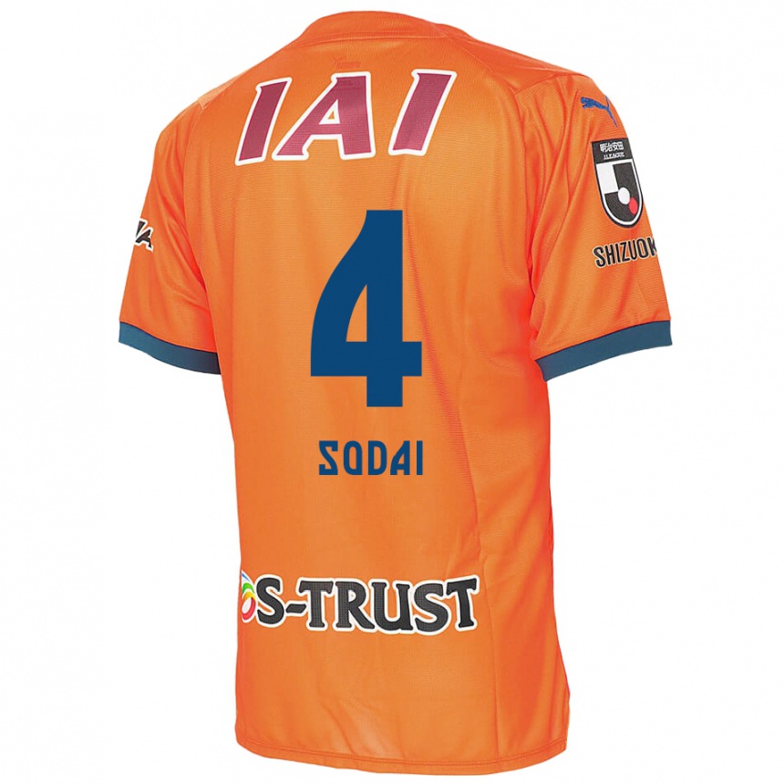 Gyermek Labdarúgás Sodai Hasukawa #4 Orange Blue Hazai Jersey 2024/25 Mez Póló Ing