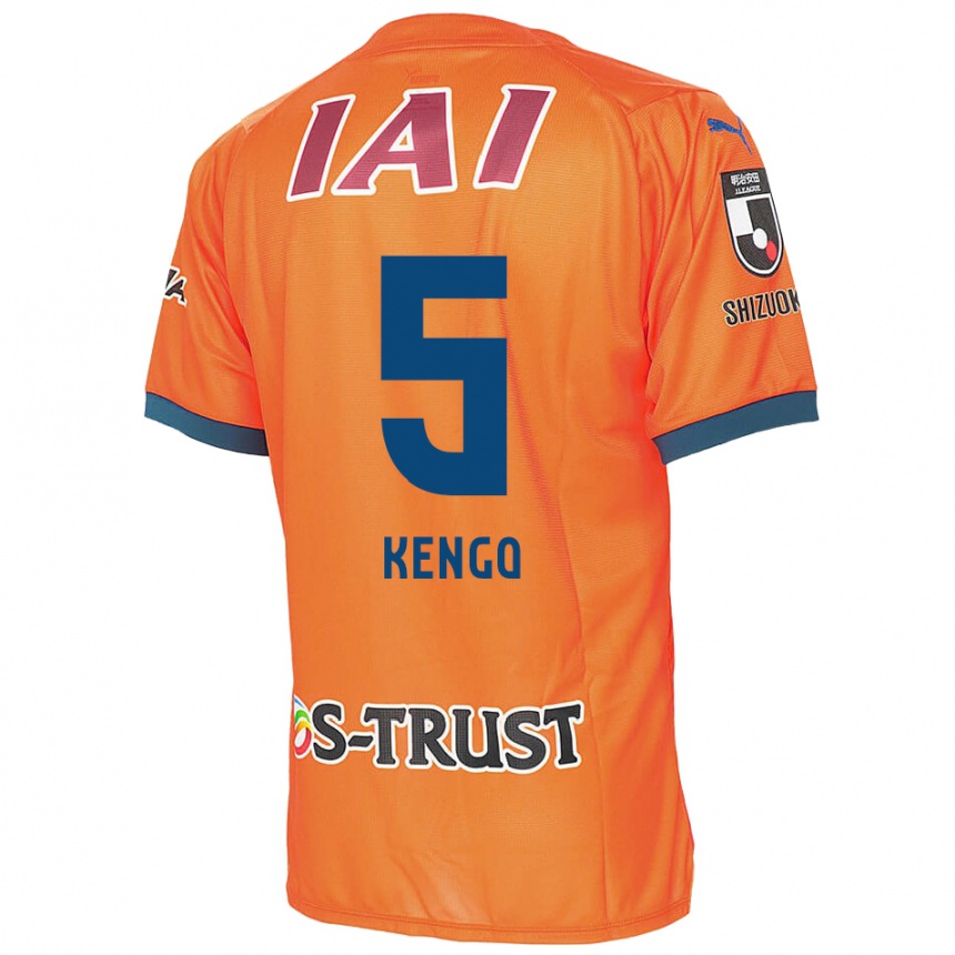 Gyermek Labdarúgás Kengo Kitazume #5 Orange Blue Hazai Jersey 2024/25 Mez Póló Ing