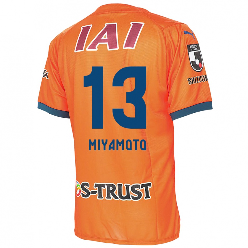 Gyermek Labdarúgás Kota Miyamoto #13 Orange Blue Hazai Jersey 2024/25 Mez Póló Ing