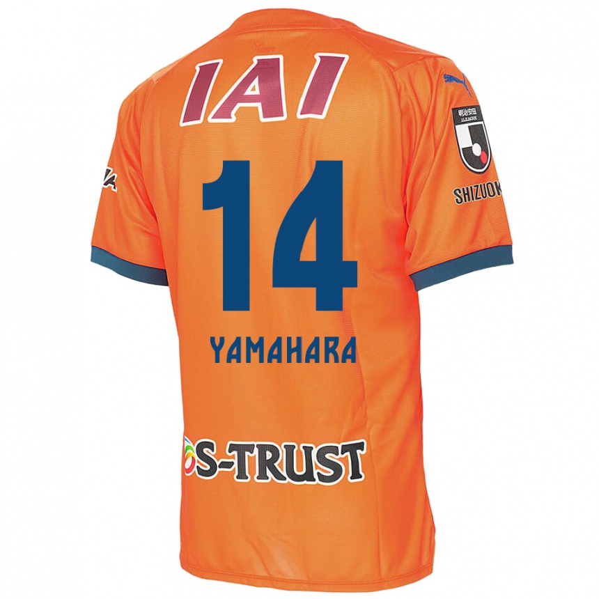 Gyermek Labdarúgás Reon Yamahara #14 Orange Blue Hazai Jersey 2024/25 Mez Póló Ing