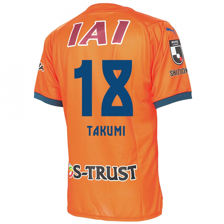 Gyermek Labdarúgás Takumi Kato #18 Orange Blue Hazai Jersey 2024/25 Mez Póló Ing