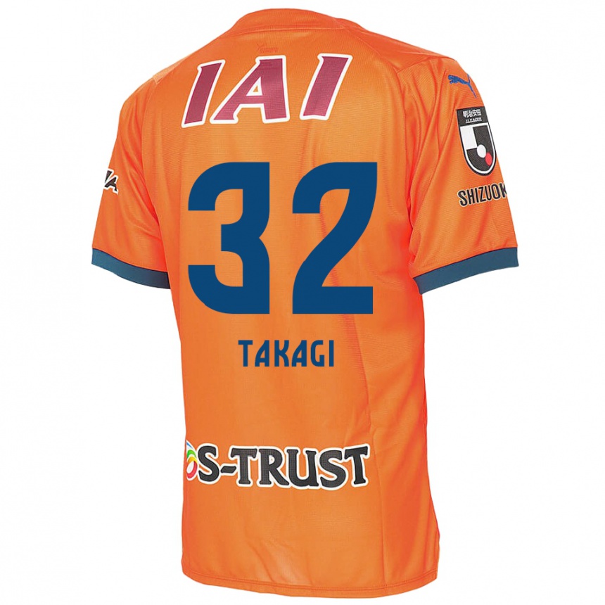 Gyermek Labdarúgás Sen Takagi #32 Orange Blue Hazai Jersey 2024/25 Mez Póló Ing