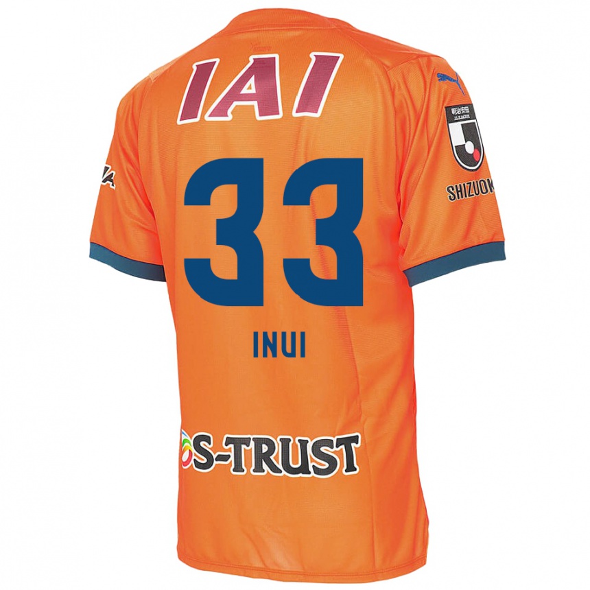 Gyermek Labdarúgás Takashi Inui #33 Orange Blue Hazai Jersey 2024/25 Mez Póló Ing