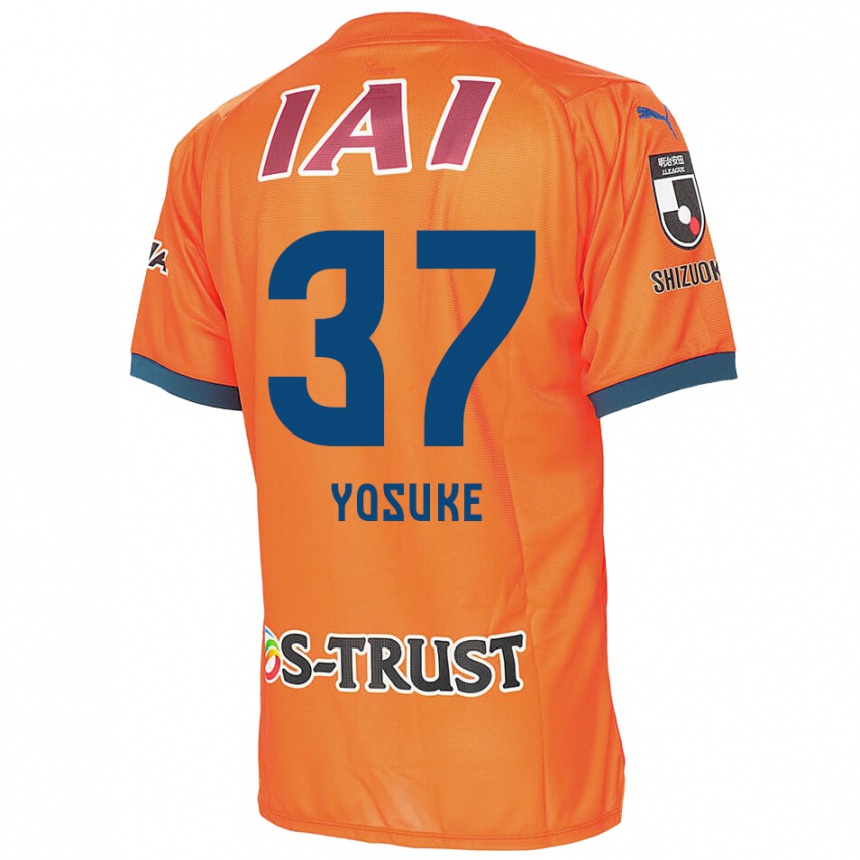 Gyermek Labdarúgás Yosuke Morishige #37 Orange Blue Hazai Jersey 2024/25 Mez Póló Ing