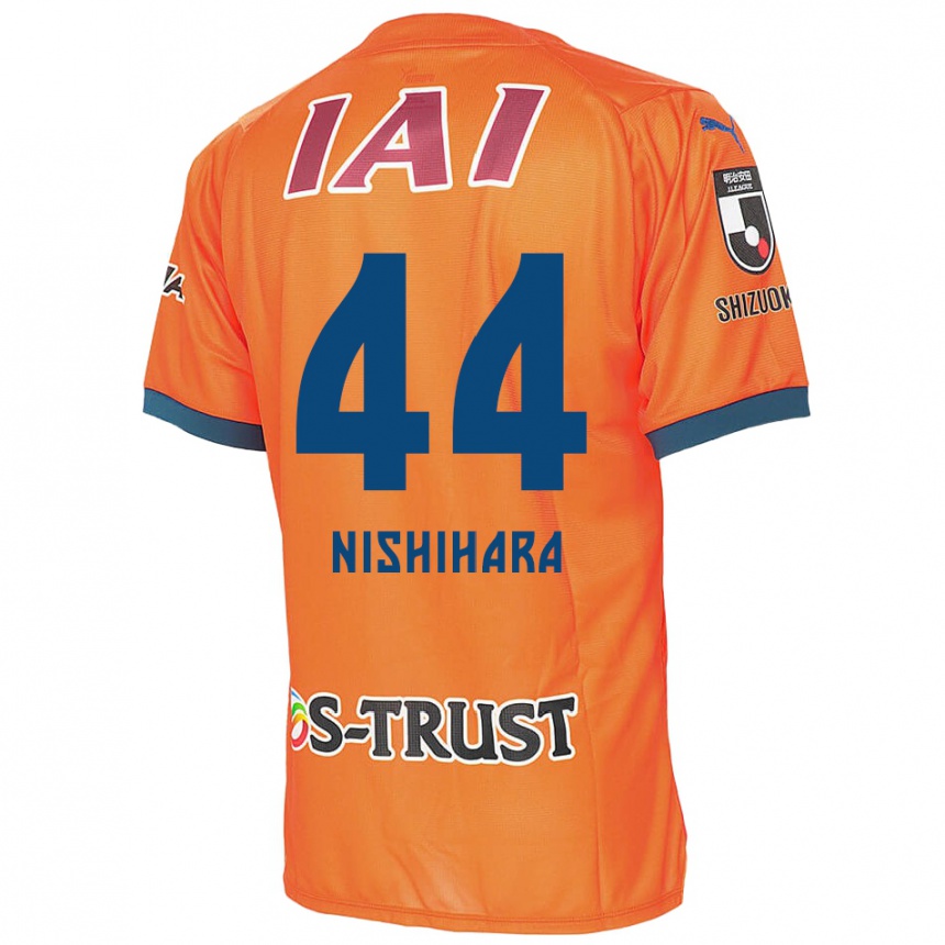 Gyermek Labdarúgás Motoki Nishihara #44 Orange Blue Hazai Jersey 2024/25 Mez Póló Ing