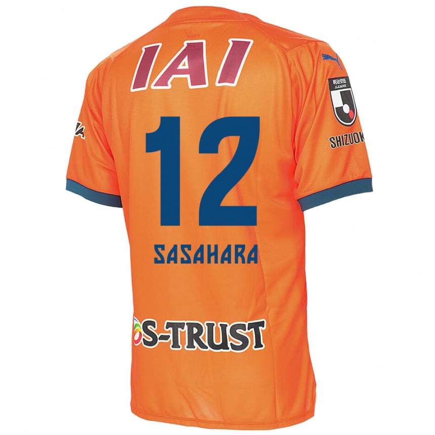 Gyermek Labdarúgás Kenshin Sasahara #12 Orange Blue Hazai Jersey 2024/25 Mez Póló Ing