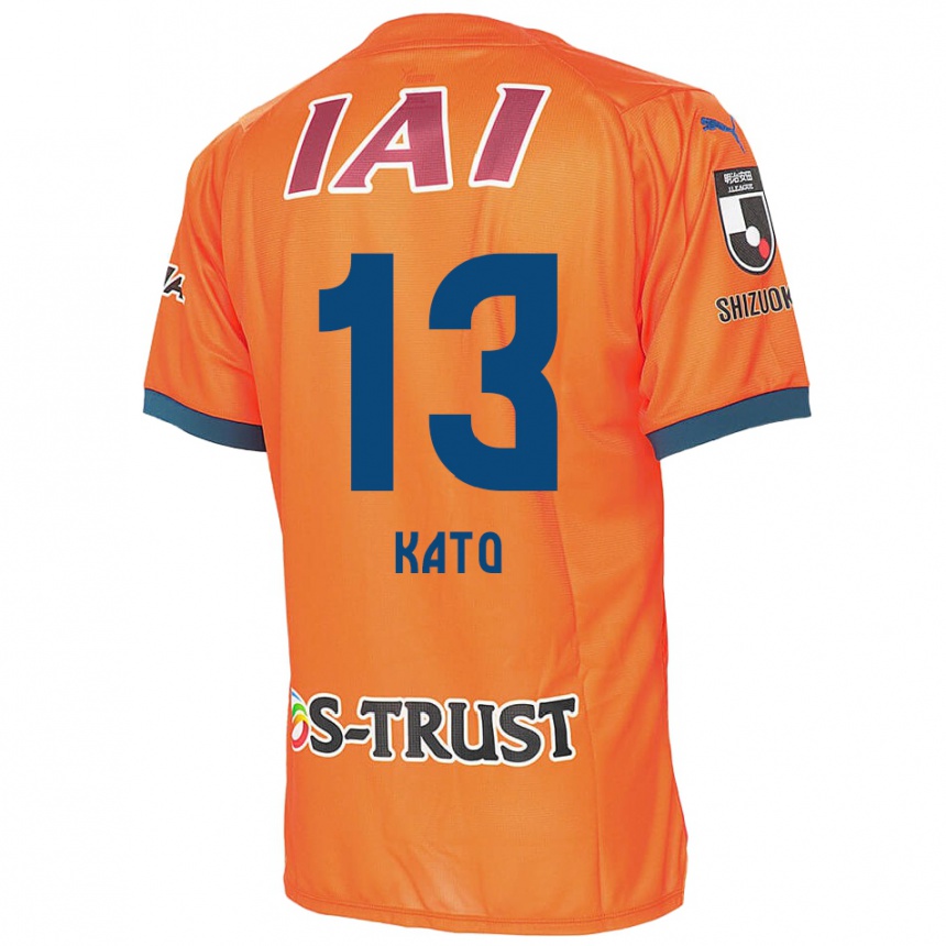 Gyermek Labdarúgás Daiya Kato #13 Orange Blue Hazai Jersey 2024/25 Mez Póló Ing