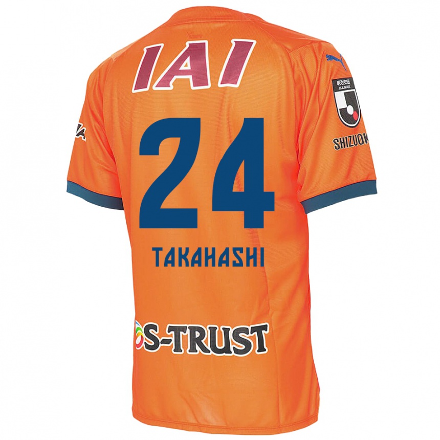 Gyermek Labdarúgás Yuzuki Takahashi #24 Orange Blue Hazai Jersey 2024/25 Mez Póló Ing