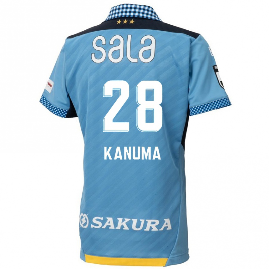 Gyermek Labdarúgás Naoki Kanuma #28 Kék Fekete Hazai Jersey 2024/25 Mez Póló Ing