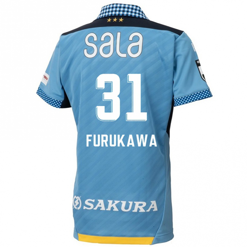 Gyermek Labdarúgás Yosuke Furukawa #31 Kék Fekete Hazai Jersey 2024/25 Mez Póló Ing