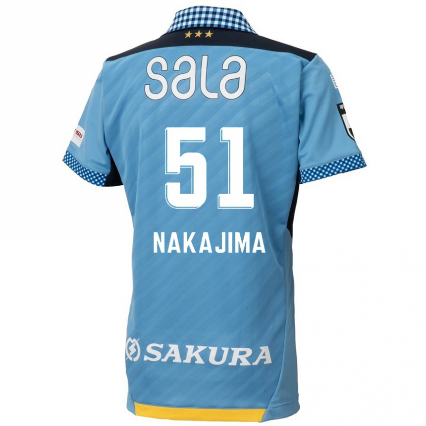 Gyermek Labdarúgás Keitaro Nakajima #51 Kék Fekete Hazai Jersey 2024/25 Mez Póló Ing