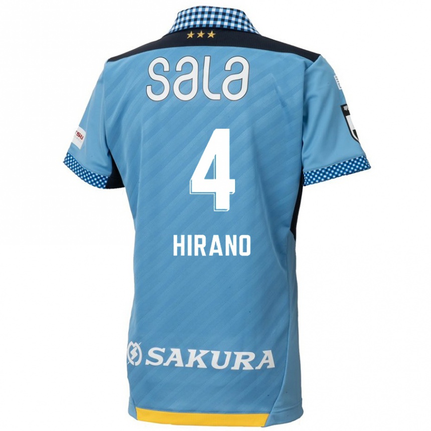 Gyermek Labdarúgás Rion Hirano #4 Kék Fekete Hazai Jersey 2024/25 Mez Póló Ing