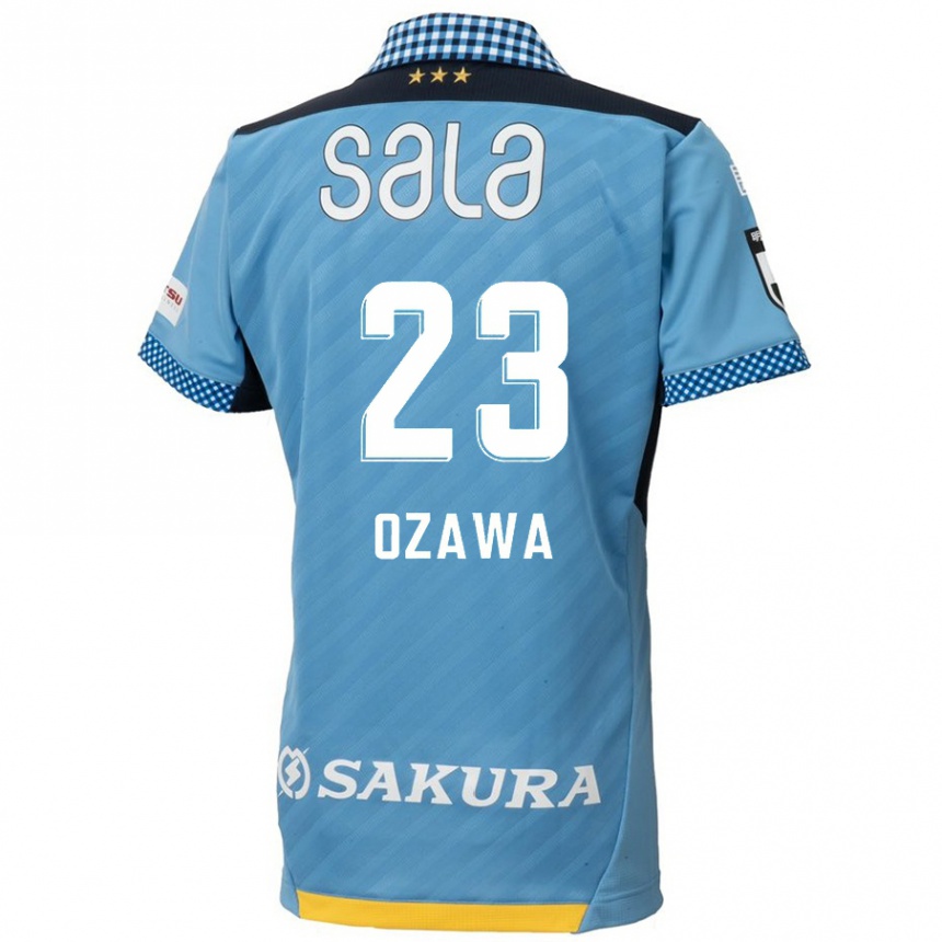 Gyermek Labdarúgás Yugo Ozawa #23 Kék Fekete Hazai Jersey 2024/25 Mez Póló Ing