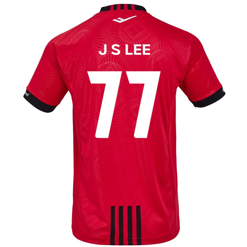 Gyermek Labdarúgás Seung-Joon Lee #77 Piros Fekete Hazai Jersey 2024/25 Mez Póló Ing