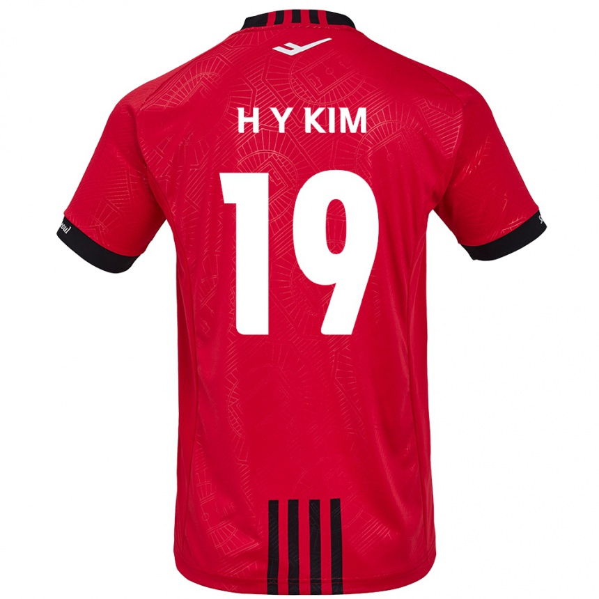 Gyermek Labdarúgás Yong-Hyuk Kim #19 Piros Fekete Hazai Jersey 2024/25 Mez Póló Ing