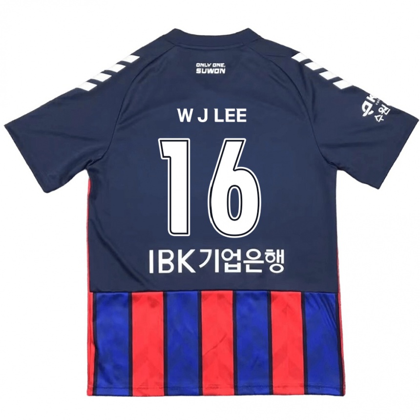 Gyermek Labdarúgás Jae-Won Lee #16 Kék Piros Hazai Jersey 2024/25 Mez Póló Ing