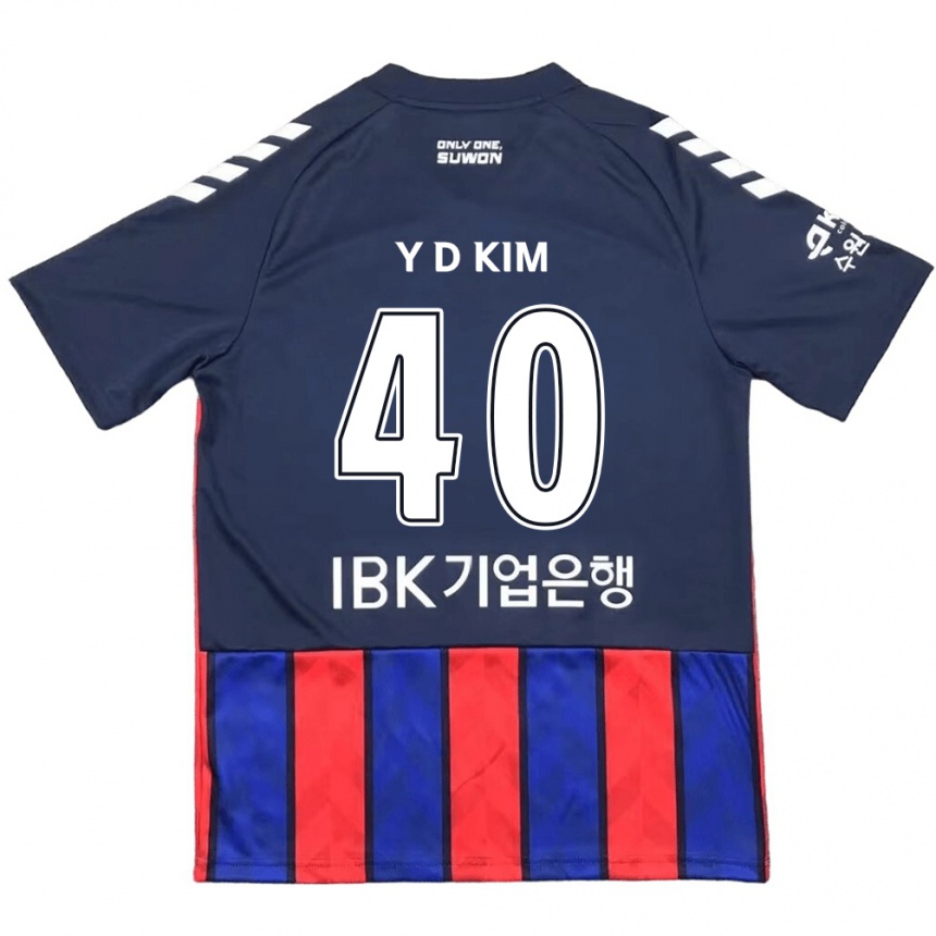 Gyermek Labdarúgás Do-Yoon Kim #40 Kék Piros Hazai Jersey 2024/25 Mez Póló Ing