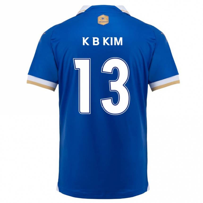 Gyermek Labdarúgás Bo-Kyung Kim #13 Kék Fehér Hazai Jersey 2024/25 Mez Póló Ing