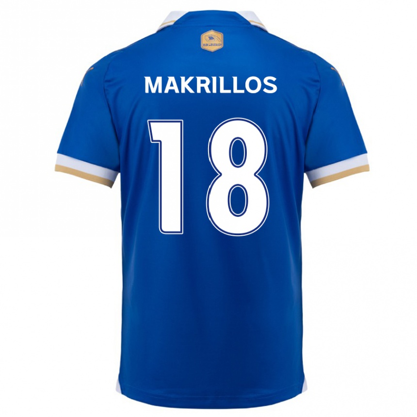 Gyermek Labdarúgás Peter Makrillos #18 Kék Fehér Hazai Jersey 2024/25 Mez Póló Ing