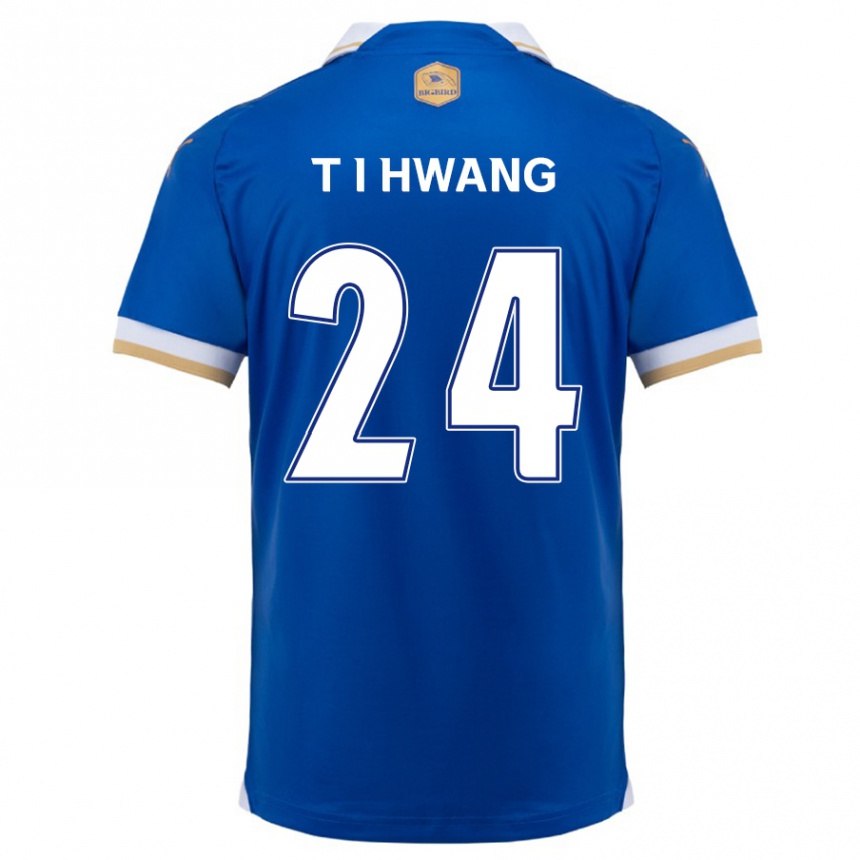 Gyermek Labdarúgás In-Taek Hwang #24 Kék Fehér Hazai Jersey 2024/25 Mez Póló Ing