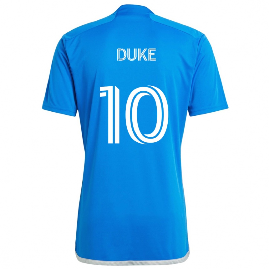 Gyermek Labdarúgás Bryce Duke #10 Kék Fehér Hazai Jersey 2024/25 Mez Póló Ing