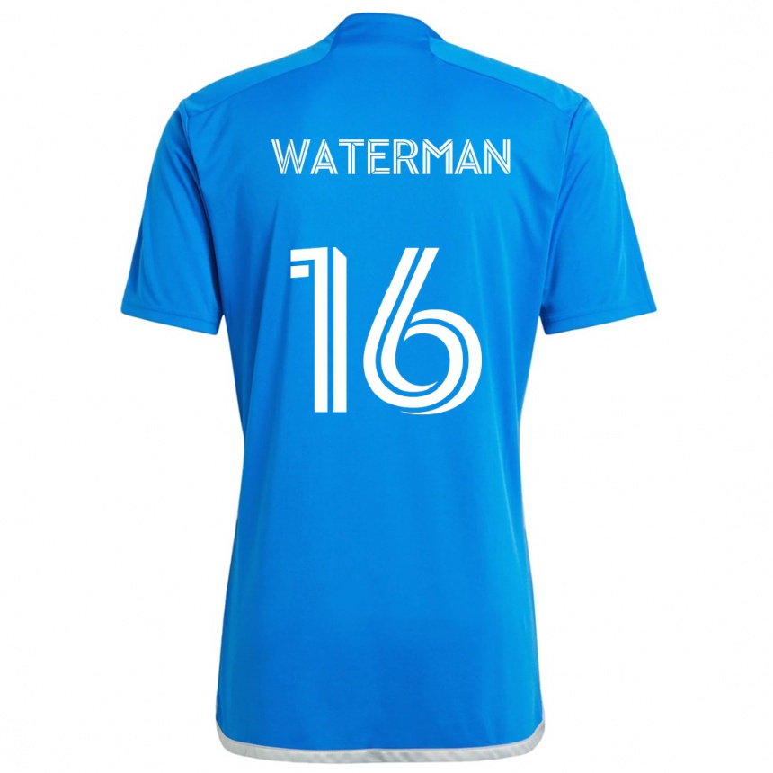 Gyermek Labdarúgás Joel Waterman #16 Kék Fehér Hazai Jersey 2024/25 Mez Póló Ing