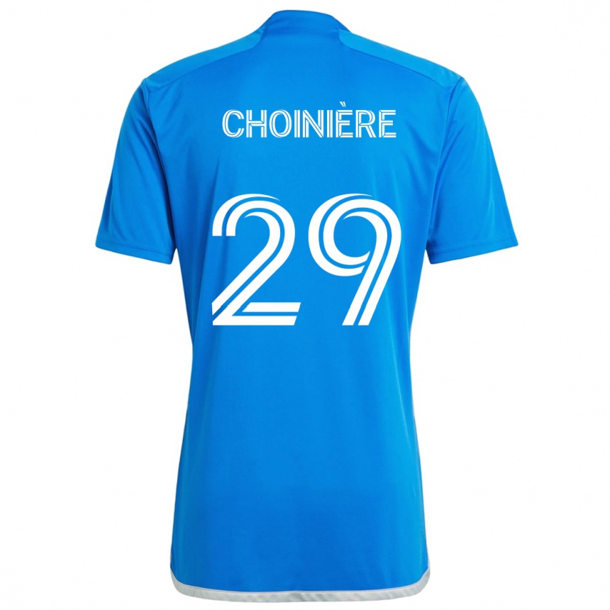 Gyermek Labdarúgás Mathieu Choinière #29 Kék Fehér Hazai Jersey 2024/25 Mez Póló Ing