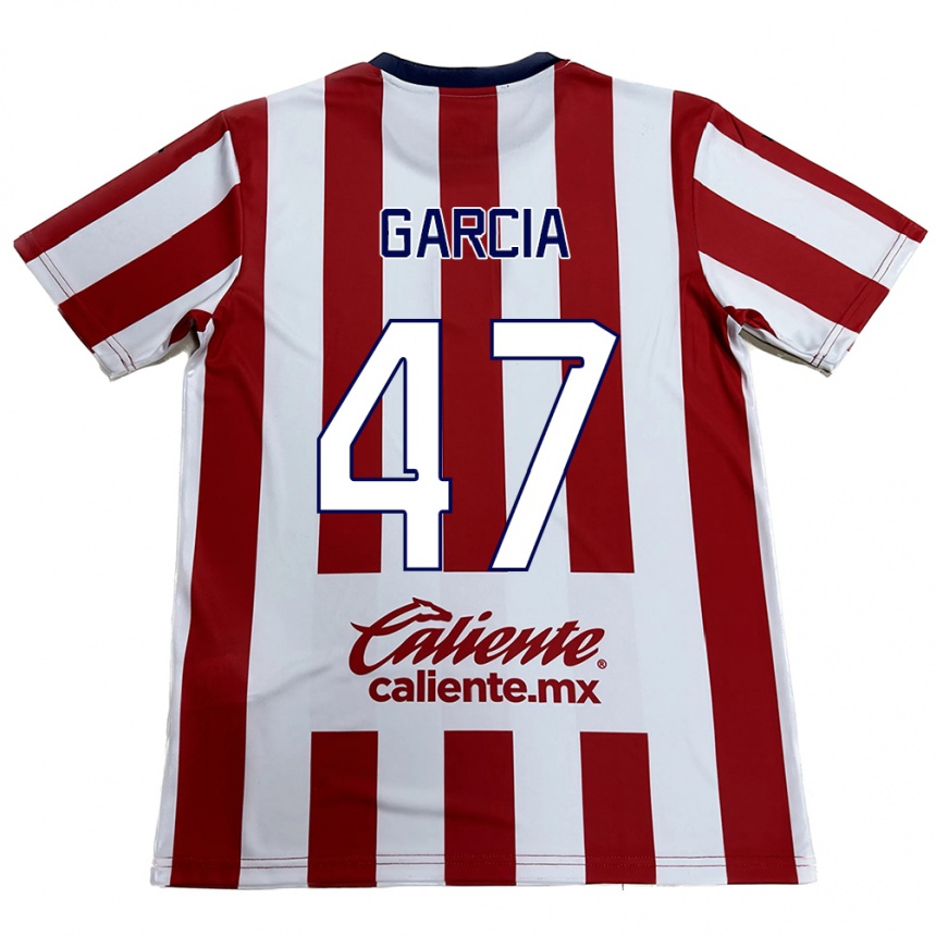 Gyermek Labdarúgás Gael García #47 Piros Fehér Hazai Jersey 2024/25 Mez Póló Ing