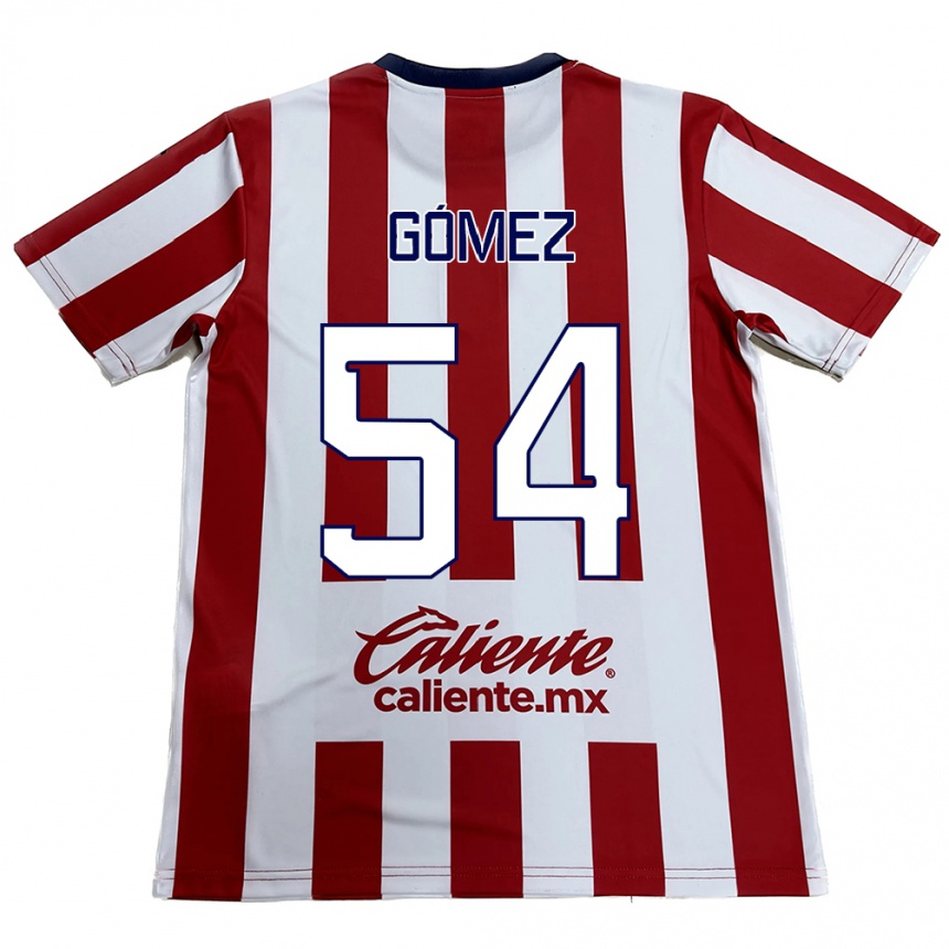 Gyermek Labdarúgás Miguel Gómez #54 Piros Fehér Hazai Jersey 2024/25 Mez Póló Ing