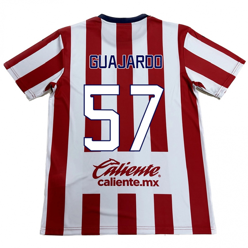 Gyermek Labdarúgás Dylan Guajardo #57 Piros Fehér Hazai Jersey 2024/25 Mez Póló Ing