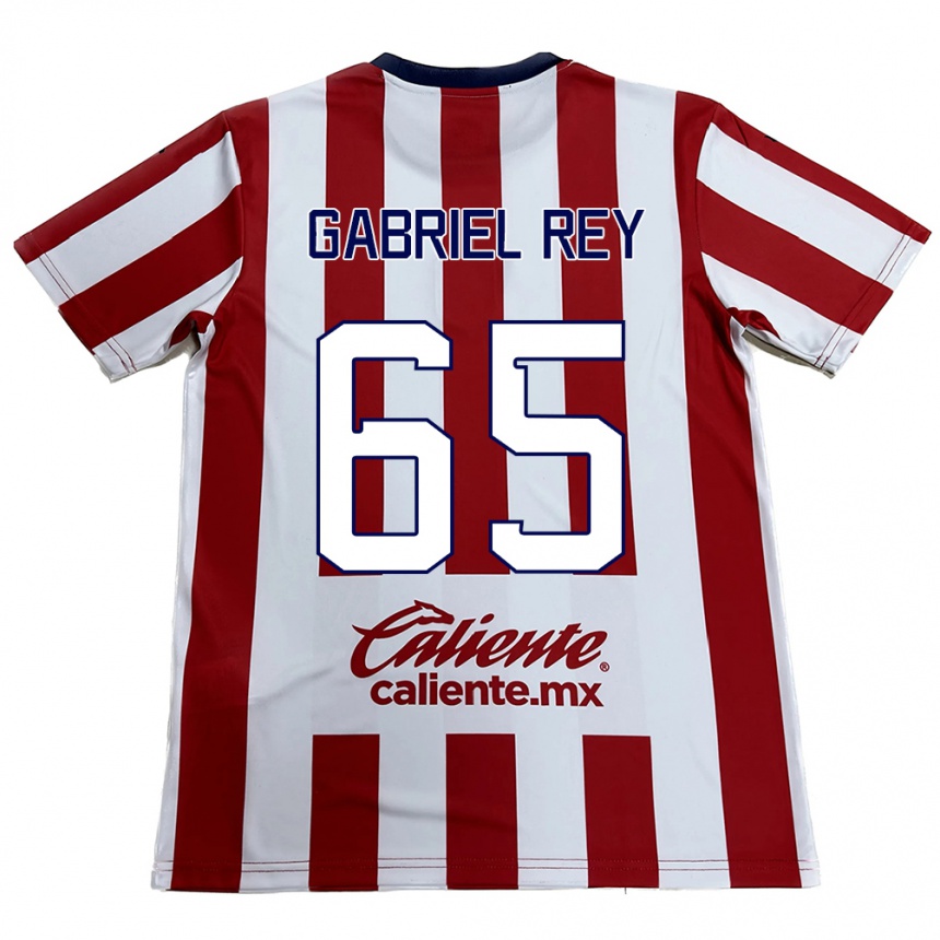 Gyermek Labdarúgás Luis Gabriel Rey #65 Piros Fehér Hazai Jersey 2024/25 Mez Póló Ing