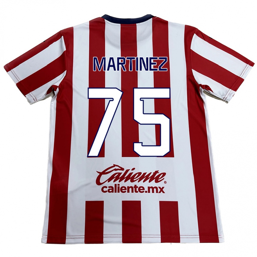 Gyermek Labdarúgás Isaac Martínez #75 Piros Fehér Hazai Jersey 2024/25 Mez Póló Ing