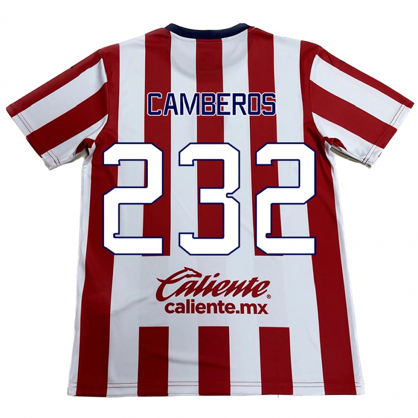 Gyermek Labdarúgás Hugo Camberos #232 Piros Fehér Hazai Jersey 2024/25 Mez Póló Ing