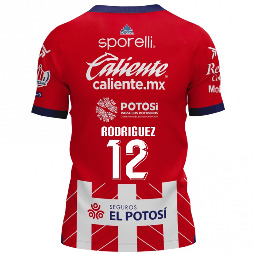 Gyermek Labdarúgás David Rodríguez #12 Piros Fehér Hazai Jersey 2024/25 Mez Póló Ing