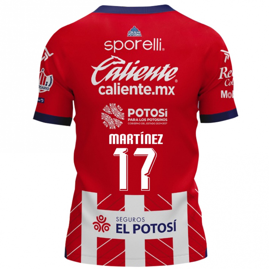 Gyermek Labdarúgás Gabriel Martínez #17 Piros Fehér Hazai Jersey 2024/25 Mez Póló Ing