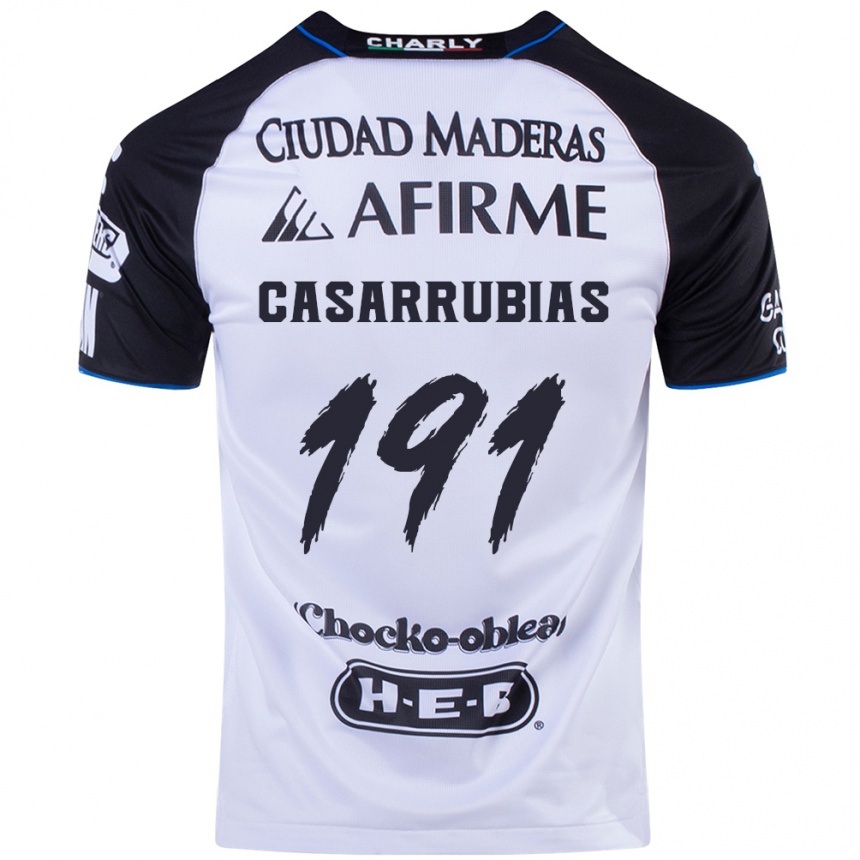 Gyermek Labdarúgás Aaron Casarrubias #191 Fekete Kék Hazai Jersey 2024/25 Mez Póló Ing