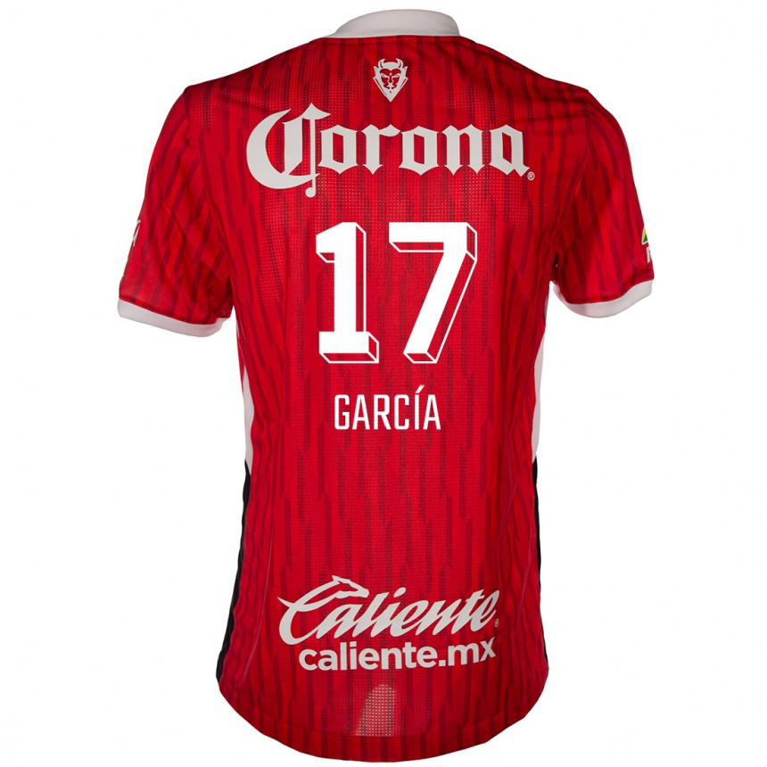 Gyermek Labdarúgás Brian García #17 Piros Fehér Hazai Jersey 2024/25 Mez Póló Ing