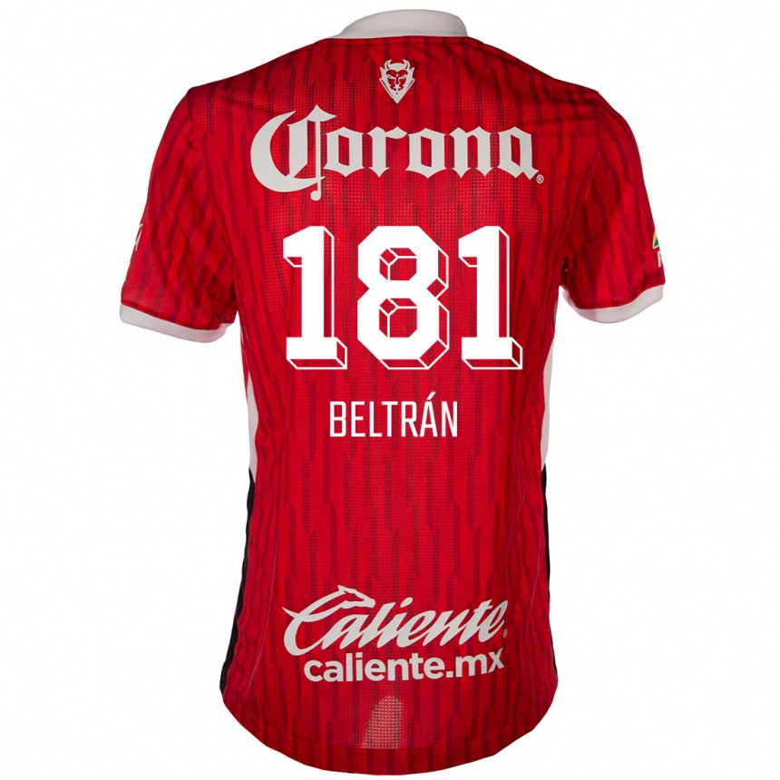 Gyermek Labdarúgás Ronaldo Beltrán #181 Piros Fehér Hazai Jersey 2024/25 Mez Póló Ing