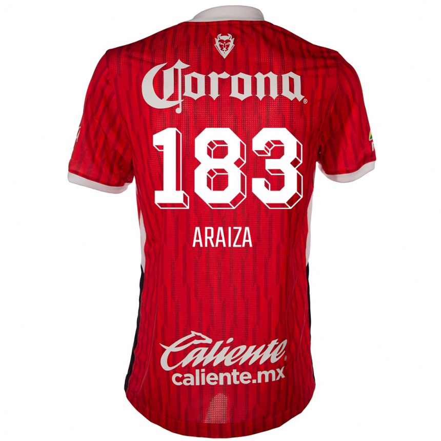 Gyermek Labdarúgás Daniel Araiza #183 Piros Fehér Hazai Jersey 2024/25 Mez Póló Ing