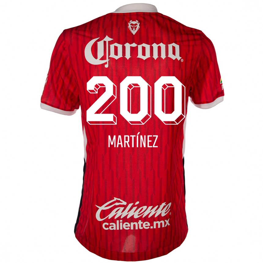 Gyermek Labdarúgás Edgar Martínez #200 Piros Fehér Hazai Jersey 2024/25 Mez Póló Ing