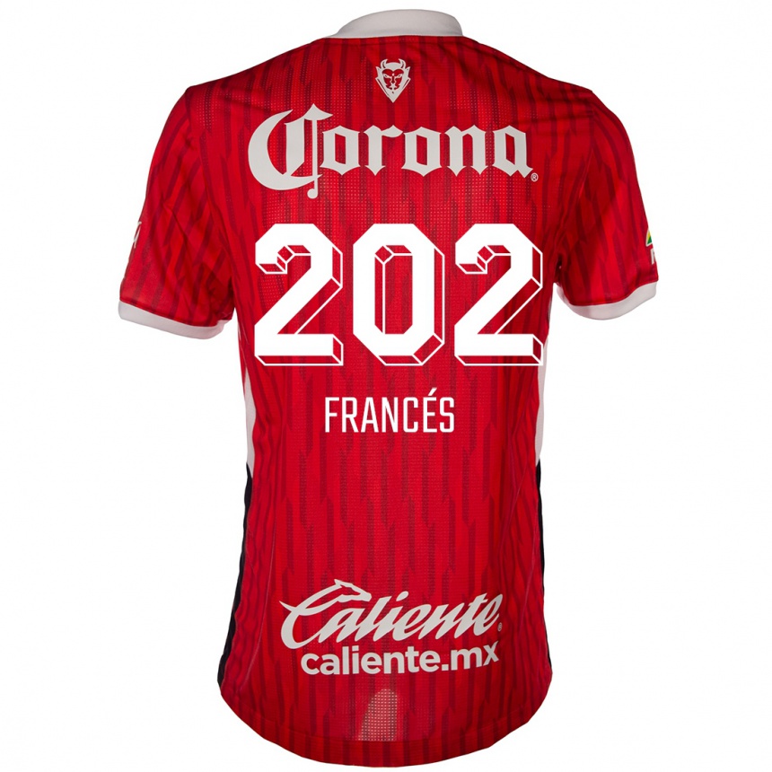 Gyermek Labdarúgás Lenin Francés #202 Piros Fehér Hazai Jersey 2024/25 Mez Póló Ing