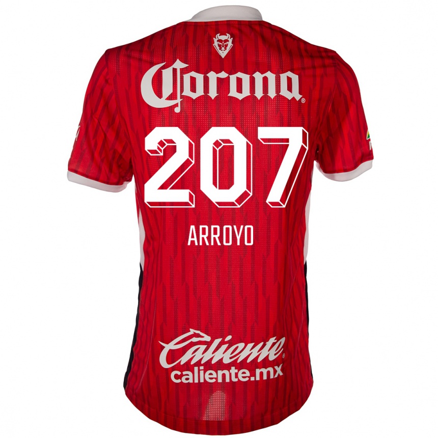 Gyermek Labdarúgás José Arroyo #207 Piros Fehér Hazai Jersey 2024/25 Mez Póló Ing