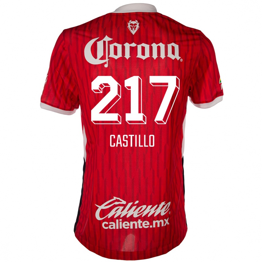 Gyermek Labdarúgás Klever Castillo #217 Piros Fehér Hazai Jersey 2024/25 Mez Póló Ing