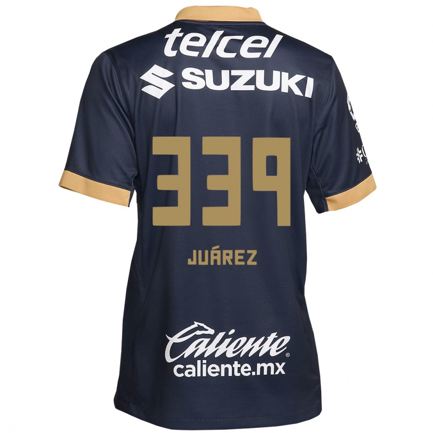 Gyermek Labdarúgás Jonathan Juárez #339 Obszidián Arany Fehér Idegenbeli Jersey 2024/25 Mez Póló Ing