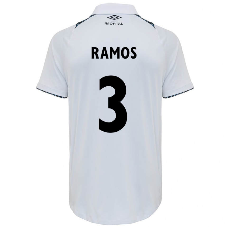 Gyermek Labdarúgás João Ramos #3 Fehér Kék Idegenbeli Jersey 2024/25 Mez Póló Ing