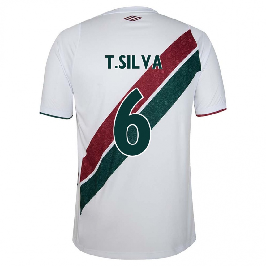 Gyermek Labdarúgás Thiago Silva #6 Fehér Zöld Barna Idegenbeli Jersey 2024/25 Mez Póló Ing