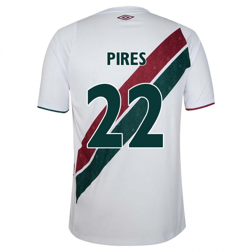 Gyermek Labdarúgás Gabriel Pires #22 Fehér Zöld Barna Idegenbeli Jersey 2024/25 Mez Póló Ing