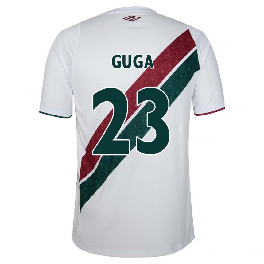 Gyermek Labdarúgás Guga #23 Fehér Zöld Barna Idegenbeli Jersey 2024/25 Mez Póló Ing